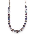 Mariana Necklace Wildberry/ Misty Coll. Fab Lt Amethyst, Violet, Vitral Lt, Amethyst, Sun Kissed Plum, & Purple Velvet Austrian Crystals - Image 3