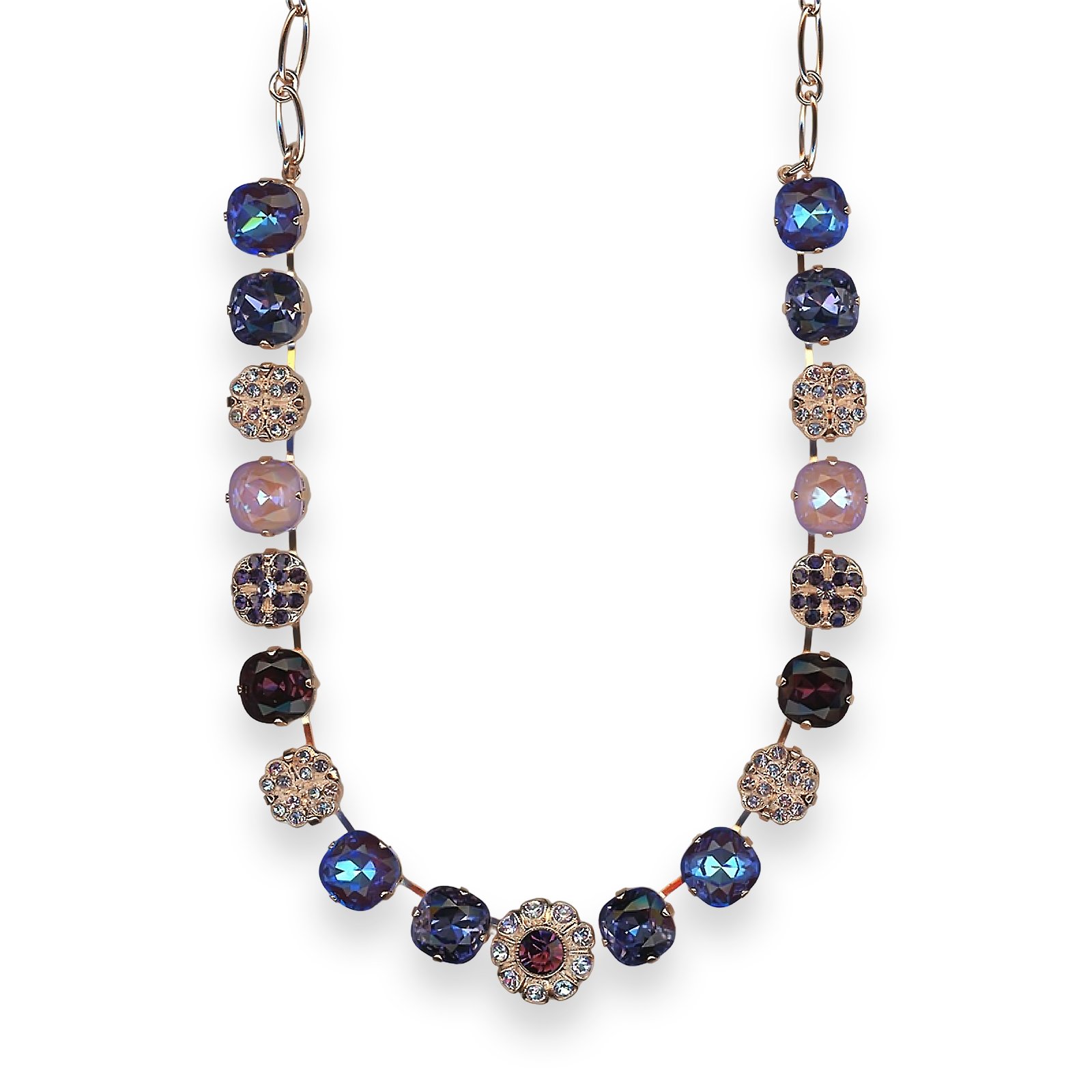 N-3205-1134-RG (1) Mariana Necklace Wildberry/ Misty Coll. Sun Kissed Plum, Sun Kissed Lavender, Amethyst, Purple Velvet, & Violet Austrian Crystals - Image 1