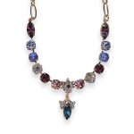 Mariana Necklace Wildberry/ Misty Coll. Glamorous Amethyst, Violet, Sun Kissed Plum, Ant. Pink, & Montana Blue Austrian Crystals - Image 3