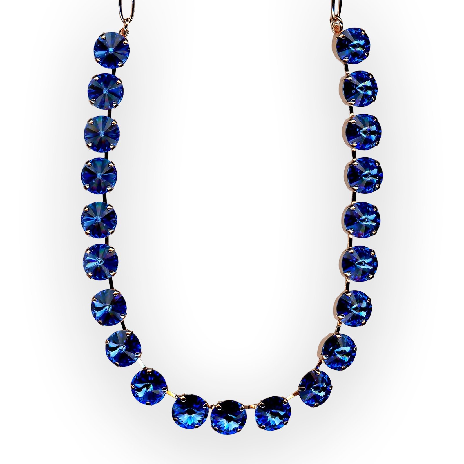 N-3474R-206206-RG (1) Mariana Necklace Gorgeous Sapphire Austrian Crystals My Treasures Coll. - Image 1