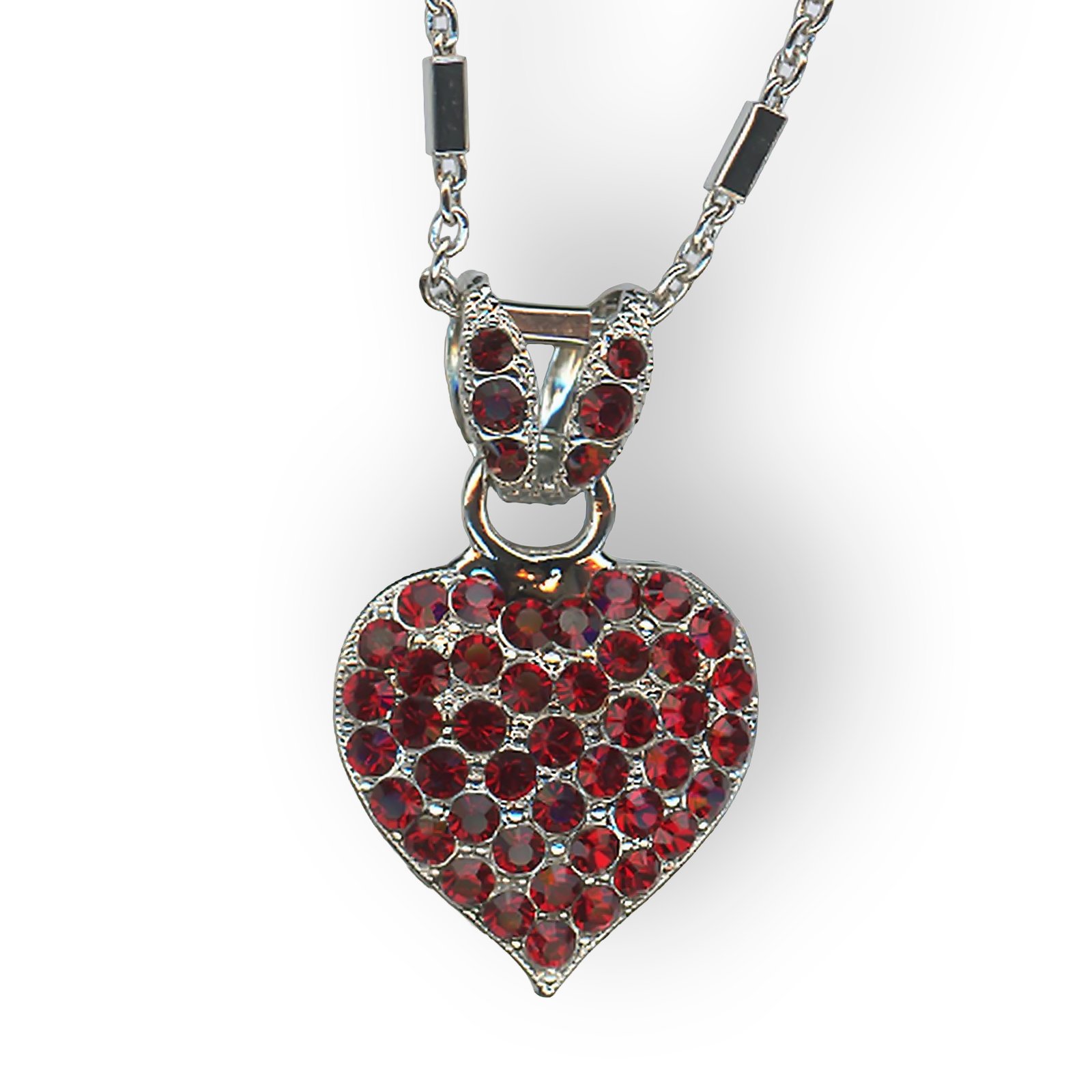 N-5007-1-208208-RO (1) Mariana Necklace Pendant Heart Shaped Siam Austrian Crystals Primrose Cocktail Hour Coll. - Image 1