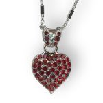 Mariana Necklace Pendant Heart Shaped Siam Austrian Crystals Primrose Cocktail Hour Coll. - Image 2