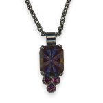 Mariana Necklace Pendant Wildberry/ Misty Coll. Alluring Amethyst Austrian Crystals - Image 2