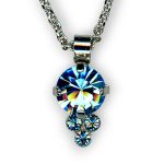 Mariana Necklace Pendant Dainty Aquamarine Austrian Crystals My Treasures Coll.