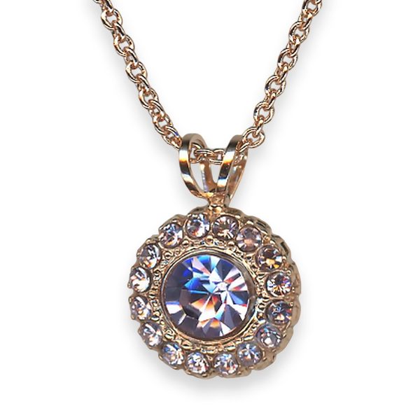 Mariana Necklace Pendant Wildberry/ Misty Coll. Floral Violet Austrian Crystals