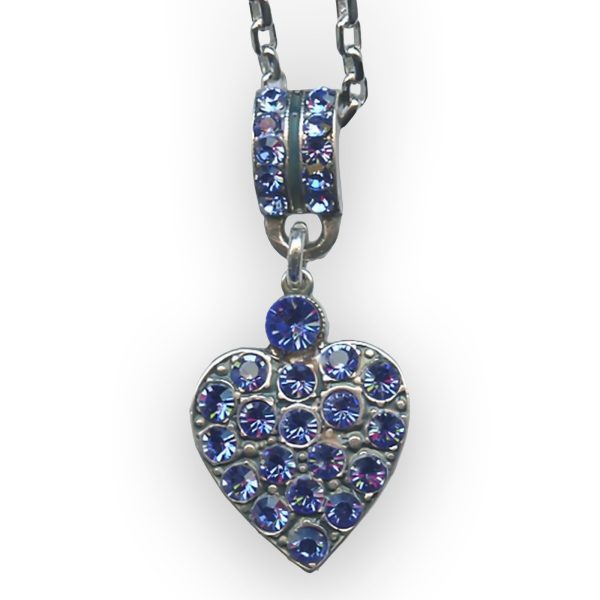 Mariana Necklace Pendant Heart Shaped Sapphire Austrian Crystals My Treasures Coll.