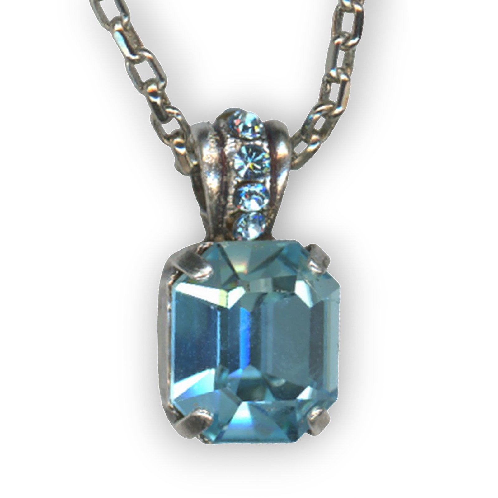 N-5021-1-202202-SP (1) Mariana Necklace Pendant Gorgeous Aquamarine Austrian Crystals My Treasures Coll. - Image 1