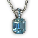 Mariana Necklace Pendant Gorgeous Aquamarine Austrian Crystals My Treasures Coll. - Image 3