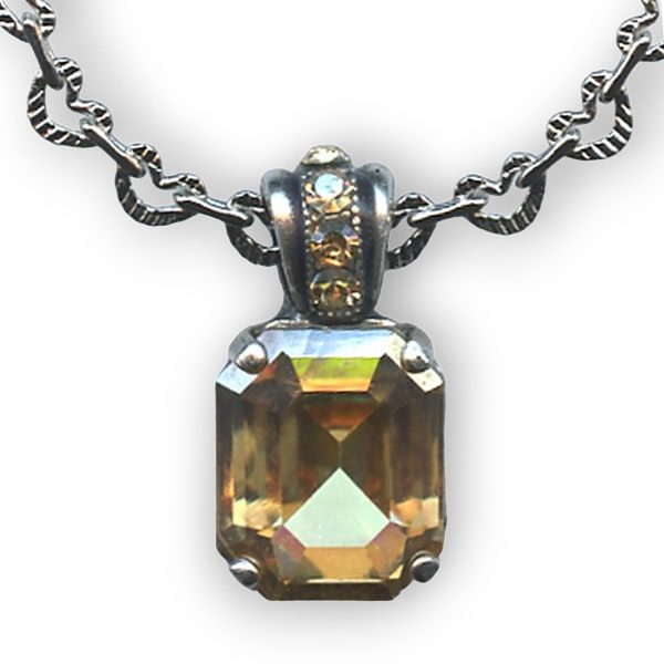 Mariana Necklace Pendant Adorable Golden Shadow Austrian Crystals My Treasures Coll.