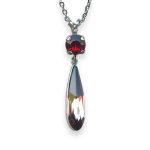 Mariana Necklace Pendant Lady In Red Coll. Fab Burgundy & Ruby Austrian Crystals - Image 3