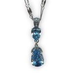 Necklace Pendant By Mariana Woman Beautiful Aquamarine Swarovski Crystals - Image 2