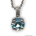 Mariana Necklace Pendant Adorable Aquamarine Austrian Crystals My Treasures Coll.