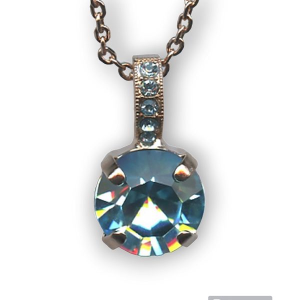 Mariana Necklace Pendant Adorable Aquamarine Austrian Crystals My Treasures Coll.