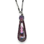 Mariana Necklace Pendant Wildberry/ Misty Coll. Gorgeous Cyclamen Opal, Amethyst, & Vitral Lt Austrian Crystals - Image 2