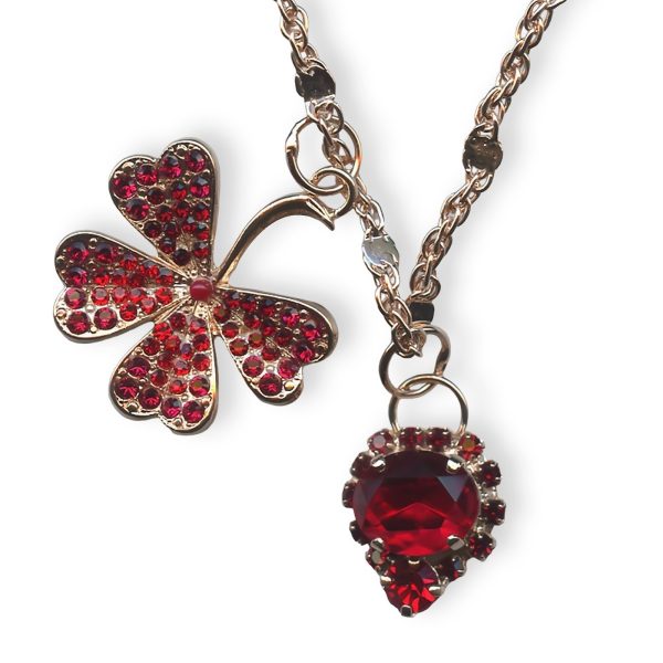 Mariana Necklace Pendant Lady In Red Coll. Gorgeous Siam Austrian Crystals
