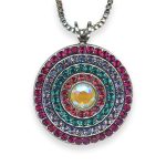 Mariana Necklace Pendant Poppy Coll. Fab Sun Kissed Sunshine, Rose, Teal, Tanzanite, & Fuchsia Austrian Crystals - Image 2