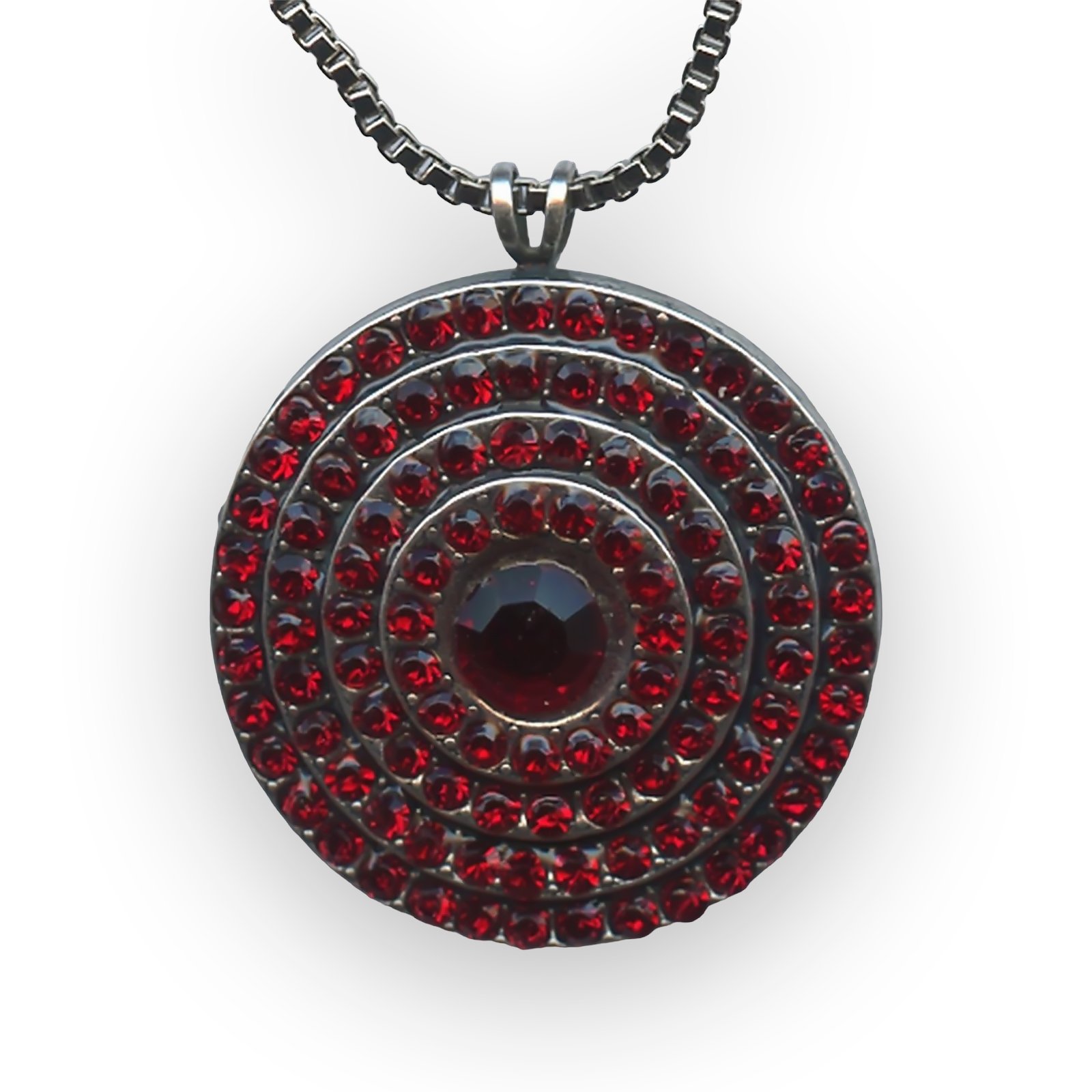 N-5078L-208208-SP (1) Necklace Pendant By Mariana Woman Timeless Siam Swarovski Crystals - Image 1