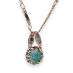Mariana Necklace Pendant Poppy Coll. Adorable Sun Kissed Laguna, Rose, & Teal Austrian Crystals