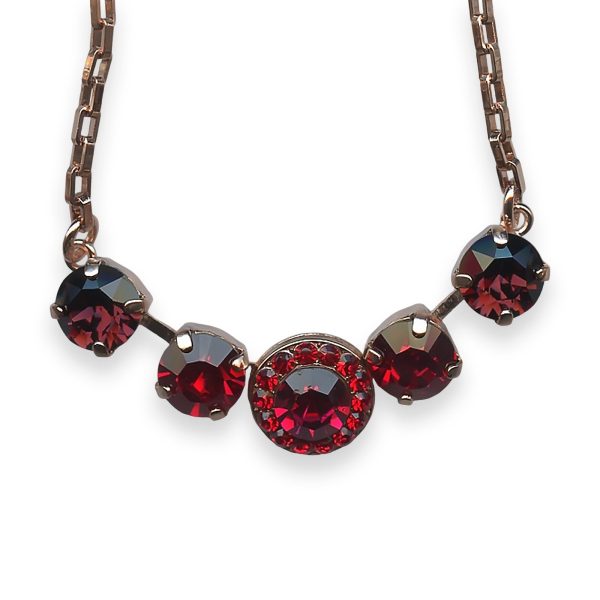 Mariana Necklace Pendant Lady In Red Coll. Sophisticated Ruby, Siam, & Burgundy Austrian Crystals
