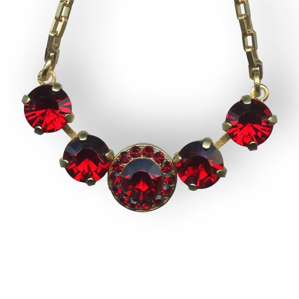 Mariana Necklace Pendant Glamorous Siam Austrian Crystals Primrose Cocktail Hour Coll.