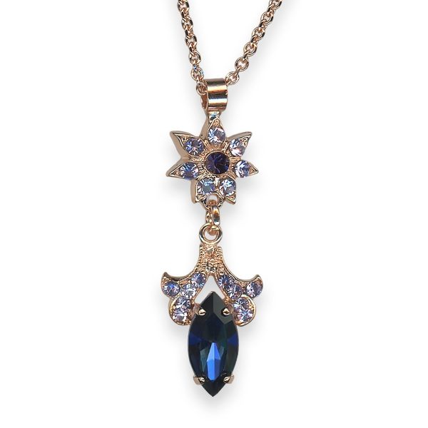 Mariana Necklace Pendant Wildberry/ Misty Coll. Sophisticated Montana Blue, Purple Velvet, & Violet Austrian Crystals
