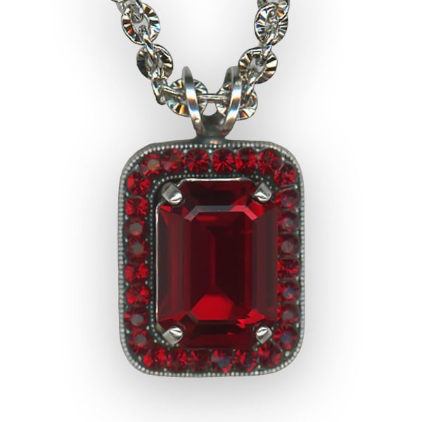 Mariana Necklace Pendant Elegant Siam Austrian Crystals Primrose Cocktail Hour Coll.