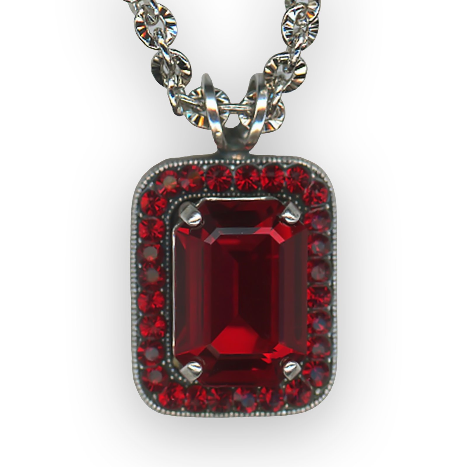 N-5107-208208-RO (1) Mariana Necklace Pendant Elegant Siam Austrian Crystals Primrose Cocktail Hour Coll. - Image 1