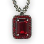 Mariana Necklace Pendant Elegant Siam Austrian Crystals Primrose Cocktail Hour Coll. - Image 3