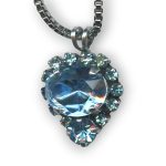 Mariana Necklace Pendant Charming Aquamarine Austrian Crystals My Treasures Coll.