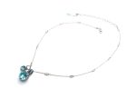 Necklace Pendant By Mariana Woman Duo Aquamarine Swarovski Crystals - Image 3