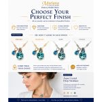 Necklace Pendant By Mariana Woman Duo Aquamarine Swarovski Crystals - Image 5