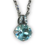 Mariana Necklace Pendant Lovely Aquamarine Austrian Crystals My Treasures Coll.