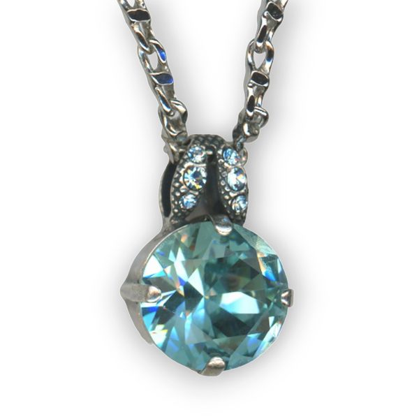 Mariana Necklace Pendant Lovely Aquamarine Austrian Crystals My Treasures Coll.