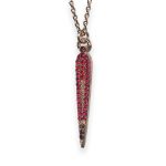 Mariana Necklace Pendant Lady In Red Coll. Fashionable Siam, Fuchsia, & Burgundy Austrian Crystals