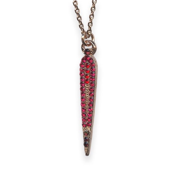 Mariana Necklace Pendant Lady In Red Coll. Fashionable Siam, Fuchsia, & Burgundy Austrian Crystals