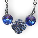 Necklace Pendant By Mariana Woman Glamorous Sapphire Swarovski Crystals - Image 2