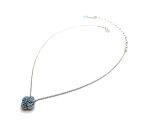 Necklace Pendant By Mariana Woman Clover Shaped Aquamarine Swarovski Crystals - Image 3