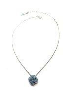 Necklace Pendant By Mariana Woman Clover Shaped Aquamarine Swarovski Crystals - Image 2