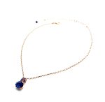 Necklace Pendant By Mariana Woman Elegant Sapphire Swarovski Crystals - Image 3