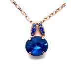 Necklace Pendant By Mariana Woman Elegant Sapphire Swarovski Crystals