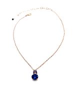Necklace Pendant By Mariana Woman Elegant Sapphire Swarovski Crystals - Image 2