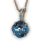 Mariana Necklace Pendant Exquisite Aquamarine Austrian Crystals My Treasures Coll. - Image 2