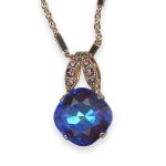 Mariana Necklace Pendant Wildberry/ Misty Coll. Shimmering Sun Kissed Plum & Lt Amethyst Austrian Crystals - Image 2