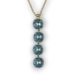 Mariana Necklace Pendant Glamorous Aquamarine Austrian Crystals My Treasures Coll. - Image 2