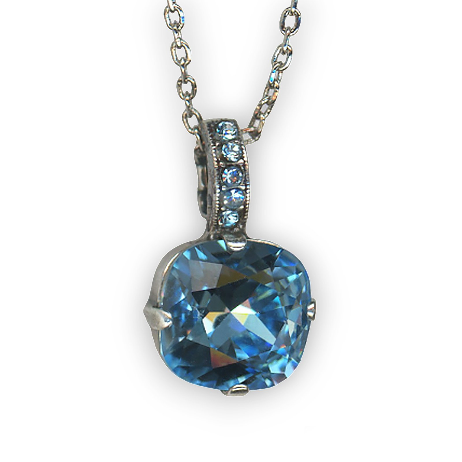N-5326-2-202202-SP (1) Mariana Necklace Pendant Fab Aquamarine Austrian Crystals My Treasures Coll. - Image 1