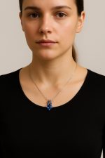 Necklace Pendant By Mariana Woman Exquisite Sapphire Swarovski Crystals - Image 3