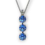 Mariana Necklace Pendant Exquisite Sapphire Austrian Crystals My Treasures Coll.