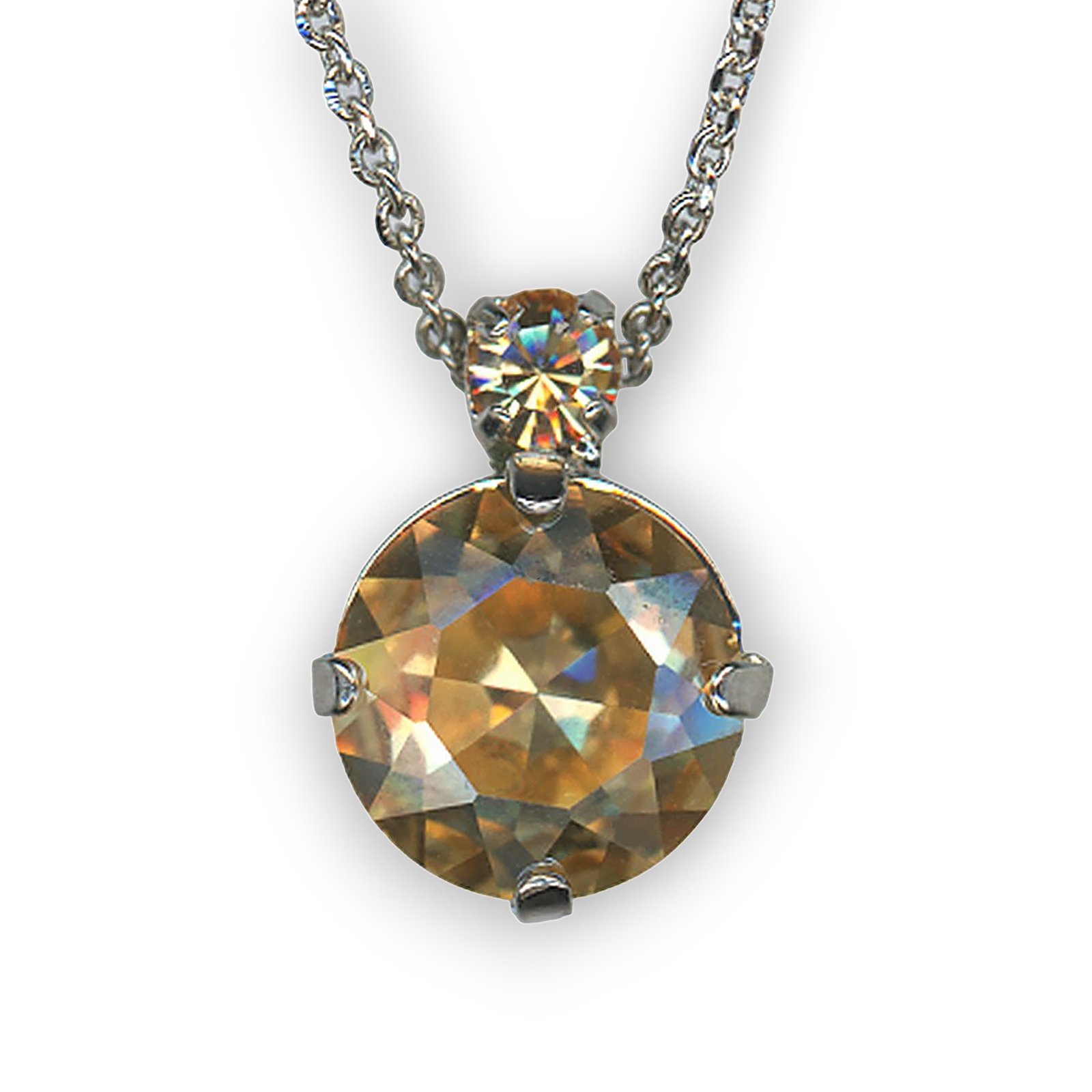 N-5506-2-216216-SP (1) Necklace Pendant By Mariana My Treasures Coll. Elegant Golden Swarovski Crystals - Image 1