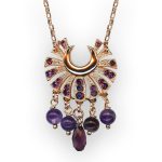Mariana Necklace Pendant Wildberry / Misty Coll. Elegant Amethyst Austrian Crystals