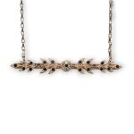 Mariana Necklace Pendant Vine Leaf Moonlight, Jet, & Silver Night Austrian Crystals Black Orchid Botanica Coll. - Image 3